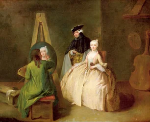 Das Atelier des Künstlers, ca. 1746